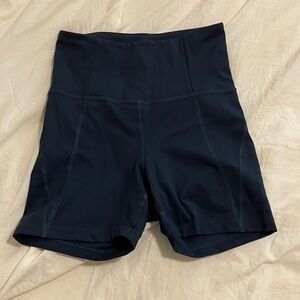 Girlfriend Collective Navy Bike Shorts